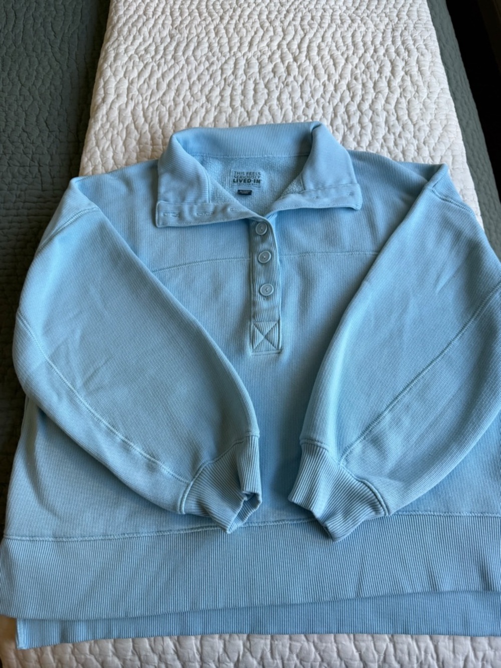 American Eagle Outfitters Light Blue Pullover Henley